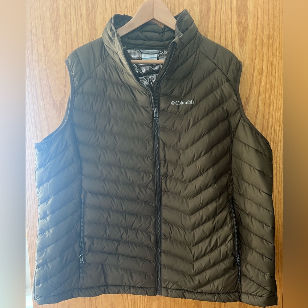 Columbia Powder Lite Vest (Olive Green) - Women’s 2X